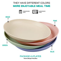 1 x RAW Customer Returns Greentainer plate set of 4 22.3 cm dinner plates made of PP, modern and healthy dinner plates, pizza plates, cake plates, unbreakable plates for salad, dessert, breakfast microwave and dishwasher safe, BPA free - RRP €20.99