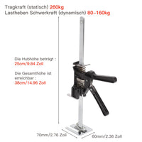 1 x RAW Customer Returns aleawol Labor-Saving Arm Lifter 260KG Load Capacity, 2 Pieces 38cm Arm Hand Tool Lifter, Lifting Height 25cm, Labor Saving Arm Solid Steel Hand Lifter Tool for Cabinet Windows Wardrobes Flooring - RRP €33.79