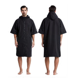 1 x Brand New AONYIYI Surf Poncho Men Women Polyester Bath Poncho Towel with Hood Warm and Dry Adults for Swimming Surf - RRP €59.99