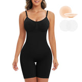 1 x RAW Customer Returns Niwicee Shapewear Women s Body Shaper Tummy Control Figure Shaping Full Body Shaping Bodysuits Slimming Seamless Thigh Skims Adjustable Strap Bodice Body Strong Shaping Bodysuit Women Black M - RRP €18.53