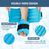 1 x RAW Customer Returns Comfytemp Ankle Cooling Pads for Relieving Foot Pain, Reusable Gel Cooling Pack for Ankle-Foot, Cold Warm Compress for Plantar Fasciitis Tendonitis Sprained Heel Blue - RRP €19.84