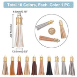 1 x RAW Customer Returns PH PandaHall 10pcs Leather Tassels 10 Colors Faux Leather Tassel Pendant 3 Inch Keychain Tassels Decoration Tassel Pendant With Loop For Bookmark Bracelet Key Chain Cell Phone Straps - RRP €20.4