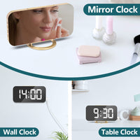 1 x RAW Customer Returns U-picks Digital Alarm Clock with Large LED, 6.5 No Ticking, Table Clock, Alarm Clock Digital Clock, Digital Alarm Clock with Snooze Mode, Adjustable Brightness, 2 USB Charging Ports-Gold - RRP €22.18