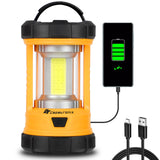 1 x RAW Customer Returns Camping Lantern, 3200LM Bright Camping Lights, 4600mAh Power Bank Rechargeable LED Lantern, Dimmable Searchlight with 5 Light Modes Flashlight, Emergency Light for Power Outages Hurricane Orange  - RRP €34.87