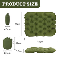 1 x RAW Customer Returns EXLECO Inflatable Seat Cushion Outdoor Camping Seat Pad Foldable Floor Cushion Children Seat Pad Waterproof Seat Mat Weatherproof Ultralight Travel Seat Cushion for Hiking On the Go Floor Fishing Green - RRP €20.06