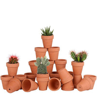 1 x RAW Customer Returns Awsuc Set of 28 Flower Pots 5.5cm, Plant Pots Ceramic Terracotta Pot with Drainage Hole for Indoor Outdoor Plants Crafts Wedding - RRP €32.75