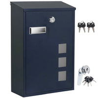 1 x RAW Customer Returns Stonebroo letterbox anthracite without newspaper compartment, with 4 keys and 1 lock, DIN A4 format, waterproof - RRP €35.39