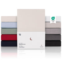 1 x RAW Customer Returns Blumtal Premium fitted sheet 180x200cm jersey box spring beds - Oeko-TEX certified bed sheet 180x200 - fitted sheet 180x200cm 100 cotton - bed sheet 180x200 cotton in ivory - RRP €29.23