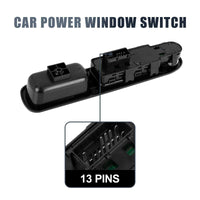 2 x RAW Customer Returns CT-CARID 6554.QC Master Control Power Window Switch Driver Side for Peugeot 207 CitroenC3 Picasso 2007-2014, Left Driver Side Shipped from Germany 6554QC  - RRP €39.34