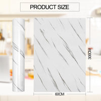 1 x Brand New Photect Marble Wallpaper 1.5mm Thick Self-Adhesive Marble Film for Peel and Stick Kitchen Worktop Film Vinyl Marble Adhesive Film Removable Kitchen Backsplash with Scraper for Table White  - RRP €33.88