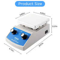 2 x RAW Customer Returns HYCC SH-2 magnetic stirrer analog 120x120mm 380 C, for simultaneous mixing, stirring and heating - RRP €138.82