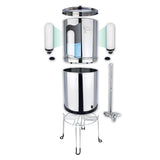 1 x RAW Customer Returns NEWTON premium gravity water filter system System with filter, stainless steel stand and sight tap 12 Liter, Fluoride and limescale filters x 2  - RRP €289.95