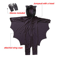 7 x Brand New Halloween carnival children s bat costume, bat cape with cape and gloves, bat costume vampire carnival costumes for 3-13 girls boys M 115-130cm  - RRP €66.92