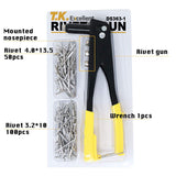 28 x Brand New TKExcellent Rivet Pliers 150 rivets and 3 drills for blind rivets in Aluminum and stainless steel with a diameter of 3.2-4.8 mm - RRP €330.96