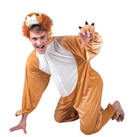 1 x RAW Customer Returns Boland - Plush lion costume, various sizes, overall for adults, king of the animals, carnival, theme party - RRP €43.1