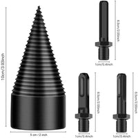 1 x RAW Customer Returns Wood Splitter Screw Cone, Wood Splitter Drill Cone with 3 Drill Handles, 50 mm - RRP €19.67