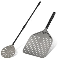 1 x RAW Customer Returns Ga HOMEFAVOR 12 inch pizza peel Perforated 8 inch pizza turner Pizza shovel made of anodized aluminum Pizza shovel with removable handle for oven Pizza oven - RRP €55.07