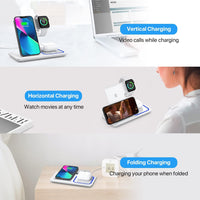 18 x RAW Customer Returns Wireless Charger, 3 in 1 Wireless Charging Station, Fast Wireless Charging Stand for iPhone15 14 13 12 11 Pro Max XS XR X 8 Plus, Apple Watch 8 7 6 5 4 3 2 SE, AirPods 3 2 Pro White  - RRP €431.1