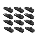 1 x RAW Customer Returns GQC 12 Pack Tarpaulin Clips - Tarp Securing Clips - Instant Clamps for Tents, Tarps, Caravans, Garden, Shade, Boat Cover, Black 12  - RRP €9.28