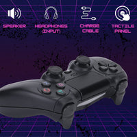 1 x RAW Customer Returns NK Wireless Controller for PS4 PS3 PC Mobile - Wireless Controller with Vibration, 6-Axis Detection Function, LED Light, Touch Panel, Headphone Jack, Includes Charging Cable - Black - RRP €22.0