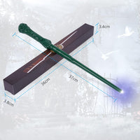 1 x RAW Customer Returns Aomig Magic Wand Children s Luminous Magic Wand with Light and Sound, Luminous Wand for Wizards Apprentices, Costume Accessories for Halloween Cosplay Carnival, Approx. 36 cm Green-B  - RRP €9.97