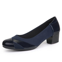 1 x RAW Customer Returns Ortho rest Hallux Valgus Pumps Women s Low Heel Orthopedic Slip On Loafers 41, Navy  - RRP €60.49