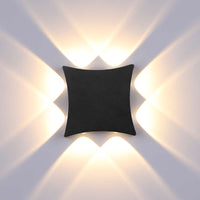 1 x RAW Customer Returns ENCOFT LED wall light outdoor indoor wall lamp 8W waterproof IP65 wall light black wall lighting for bathroom hallway children s room staircase living room bedroom warm white energy class F  - RRP €28.99