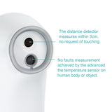 1 x RAW Customer Returns EUROPAPA Fever Thermometer for Babies, Children, Adults, Infrared Forehead Thermometer with Fever Alarm, C F Switch, 30 Times Measurement Memory - RRP €19.99