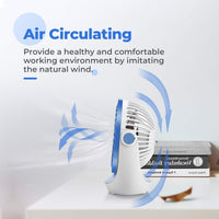 1 x RAW Customer Returns OCOOPA USB fan, small table fan with strong airflow and quiet operation 3 speeds, 360 rotating head, easy to carry for office, home and outdoors - RRP €21.99