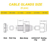 1 x RAW Customer Returns Pack of 6 cable glands M32 x 1.5 grey cable entry IP68 waterproof cable glands with lock nut for cable entry - RRP €10.98