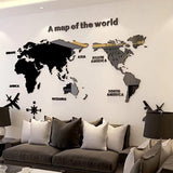 1 x RAW Customer Returns 3D Acrylic Art High Quality Wall Art Murals World Maps World Map Earth World Decor Crystal Wall Art Murals Wall Decoration Wall Stickers Decals By Self-Adhesive 230 120 - RRP €48.14