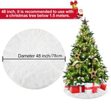 1 x RAW Customer Returns AFASOES Christmas Tree Skirts 78CM Christmas Tree Skirt White Faux Fur Carpet Decors Plush Skirt Christmas Tree Skirt Tree Skirts Round Fur Christmas Tree Stand Carpet Christmas Tree Skirt for Christmas Tree - RRP €13.1