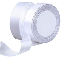 1 x Brand New Generies 2 Rolls Satin Ribbon 25mm White Polyester Ribbon for Wedding Favors Birthday Baptism Gift Flower Balloons Bow Wand Ceremony DIY Crafts White - RRP €10.43