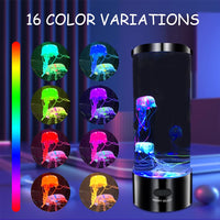 2 x RAW Customer Returns Jellyfish Lava Lamp with Remote Control, LED Lava Lamp Atmosphere Light Decoration, 16 Color Jellyfish Aquarium Atmosphere Light Decoration for Home Office Decoration Great Gifts - RRP €71.92