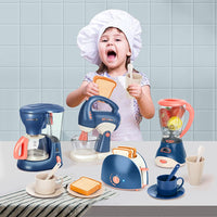 1 x RAW Customer Returns Veluoess children s kitchen play set, kitchen appliance toy set, kitchen role play set with coffee machine, blender, mixer, toaster and dishes, kitchen breakfast set for children 3  - RRP €34.28