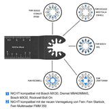 1 x RAW Customer Returns 105-piece saw blade set, multitool saw blades, multifunctional tool accessories, oscillating accessory set, oscillating tool mix, multitool saw blades for Fein Multimaster, Dre-mel, Ma-kita, - RRP €29.89