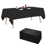 1 x RAW Customer Returns Luriseminger 10 Pieces Disposable Plastic Tablecloth, 137 x 274cm Waterproof Tablecloths Disposable Rectangular Tablecloth for Buffet Table, Parties, Dinner, Wedding Black  - RRP €25.99