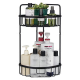 2 x Brand New Duwee 2 Tier Corner Shelf, Wall Mounted Shower Organizer for Countertop, Rust-Proof Aluminum Shower Caddy for Shower, Toilet, Dorm, Kitchen, Black - RRP €38.4