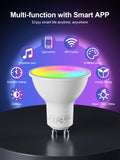 1 x RAW Customer Returns Fitop GU10 Alexa Light Bulbs WiFi Smart Lamp, 4.7W Equivalent to 50W, RGB 16 Million Colors Warm White-Cold White, Dimmable via App or Voice, Compatible with Alexa Google Home, No Hub Required, 5 Pack - RRP €33.99