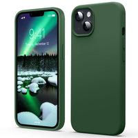 1 x Brand New Flyzoo Liquid Silicone Case for iPhone 14 Plus Case 6.7 , Scratch-Resistant Anti-Fingerprint Silicone Mobile Phone Case with All-Round Protection 4-Layer Protective Case, Raised Edge for Screen Camera, Green - RRP €17.99