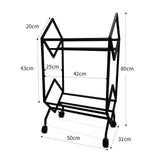 1 x RAW Customer Returns JKKLCC Record Storage Holder Black 42.5cm Double Record Holder with Pulley Design for 180-220 Vinyl Records Albums Display Stand LP Stand Record Rack - RRP €46.38