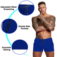 1 x RAW Customer Returns Donason men s swimming trunks, quick-drying swimming shorts for men, sports trousers, running shorts, men s sports shorts, swimming trousers with mesh lining and zip pockets - RRP €18.99