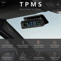 1 x RAW Customer Returns Jansite TPMS Solar Tire Pressure Monitoring System 22-87Psi Windshield Mount with 4 External Sensors for Car Real-Time Wireless Auto Alarm System - RRP €36.99