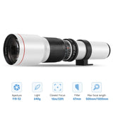 1 x RAW Customer Returns JINTU 500mm 1000mm f 8 Manual Lens Telephoto Lens 67mm Filter Thread Compatible with Canon 4000D 2000D 90D, 80D, 77D, 70D, 60D,1Ds, Mark III 7D, 6D, 5D, 5DS, Rebel T8i, T7i, T7s, T6, T5, SL3, SL2 - RRP €140.17