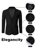 1 x RAW Customer Returns Elegancity Men s Corduroy Suit Jacket Black Retro Jacket Leisure Blazer Regular Fit Winter Jackets with 3 Pockets XXXL - RRP €50.41