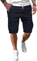 1 x RAW Customer Returns Tansozer Shorts Men Shorts Men Summer Leisure Chino Cotton with 6 Pockets Blue XL - RRP €33.26