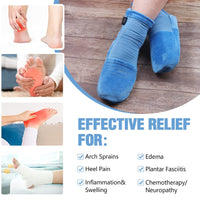 1 x RAW Customer Returns Hilph chemotherapy cooling socks, cooling shoes for feet and cooling socks with 4 cooling pads, gel ice packs, for cooling feet, plantar fasciitis, swollen, hot, one pair M  - RRP €23.18