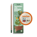 1 x RAW Customer Returns Sprout Teacher Edition Plantable graphite pencils with flower, herb and vegetable seeds Environmentally friendly organic wood Sustainable gift for teachers, creative children and students Pack of 32 - RRP €44.21