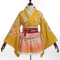 1 x Brand New GRACEART Japanese Kimono Robe Anime Cosplay Costume Dress L, Yellow  - RRP €42.29