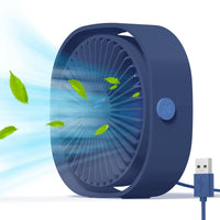 1 x RAW Customer Returns Simpeak USB Fan, Mini USB Table Fan, Small Fan Quiet, 3 Speed 360 Degree Rotation, Desk Fan for Office Camping Picnic Trips - Blue - RRP €13.43